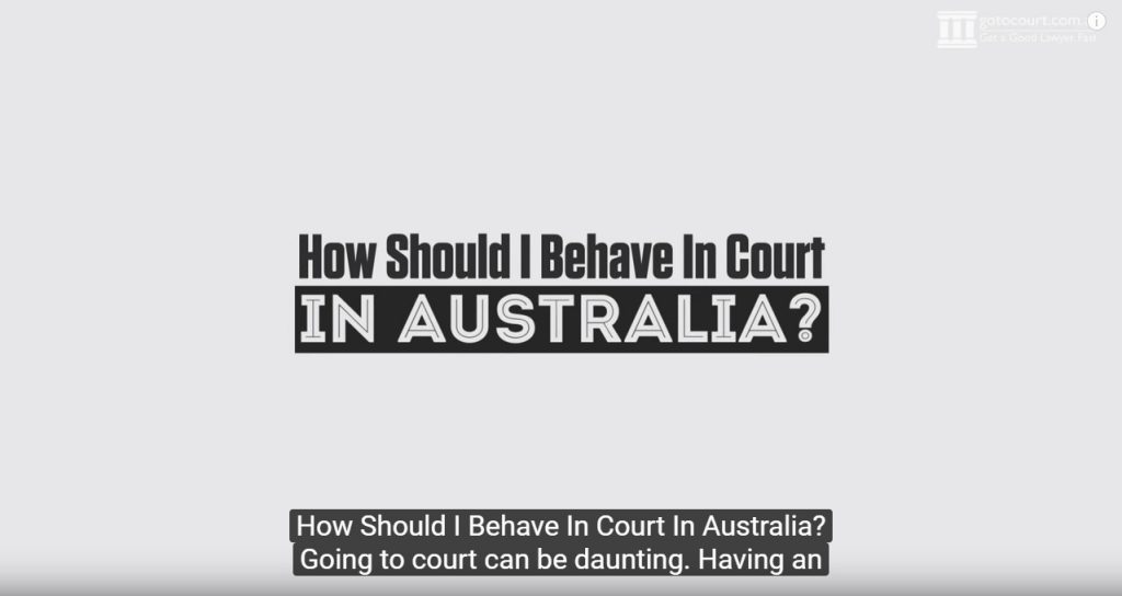 How to behave in Court