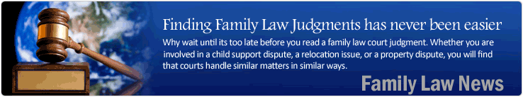 finding family law judgments