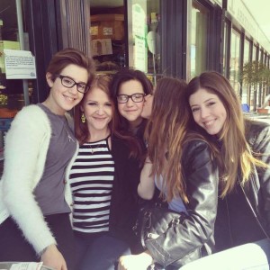 Four Italian sisters with their mother in Italy Four-Italian-girls-and-their-mother