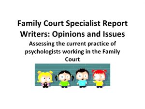 Family Court report writer