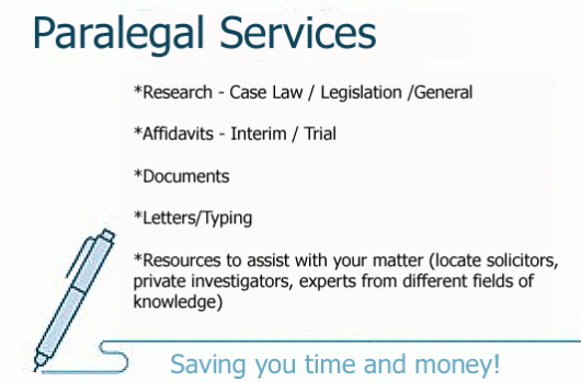 Paralegal Services – saving you time and money