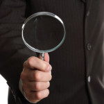private investigator magnifying glass