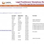 OLSC-legal-Practitioners-Disciplinary-Register